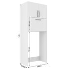 Armário Multiuso Lavanderia 3 Portas Branco