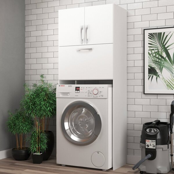 Armário Multiuso Lavanderia 3 Portas Branco