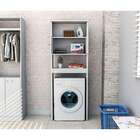 Armário Multiuso Lavanderia Slim C/ 2 Portas E 3 Prateleiras