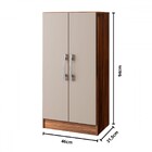 Armário Multiuso Leoni 2 Portas Castanho/off White - Pnr Móve