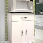 Armario Multiuso Madeira Branco Para Microondas