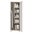 Multiuso Multiuso Madeirae Metal Branco com 1 Porta 160x42x30,5cm Decore Multivisão