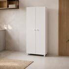 Multiuso Multiuso Madeira e Metal Branco com 2 Portas 160x60x34cm Decore Multivisão