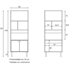 Armário Multiuso Madeirado Estilare Móveis