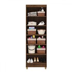 Armário Multiuso Malta 2 Portas 5 Prateleiras Imbuia Rústico