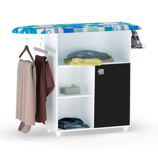 Armário Multiuso Mariana Com Tábua De Passar 1 Porta Branco/p