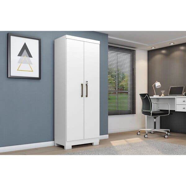 Armário Multiuso Max Plus 2 Portas Branco/absoluto Branco Absoluto ...
