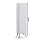 Armário Multiuso MDP Branco com 1 Porta 40x165x36,5cm Dora Luciane