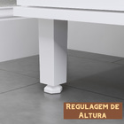 Armário Multiuso MDP Branco e Preto com 2 Portas 60x165x36,5cm Dora Luciane
