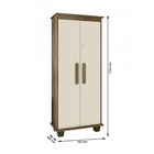 Armário Multiuso Mexico Freijó Com Off White – Rv Móveis