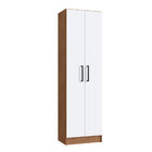 Armário Multiuso Milano 2 Portas 5 Prateleiras Freijó/branco