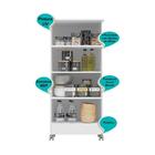 Armário Multiuso Moval Lírio Com Rodízios