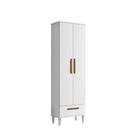 Armário Multiuso Natal 2 Portas 1 Gaveta Kaiki Móveis Branco