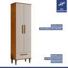 Armário Multiuso Natal 2 Portas 1 Gaveta Nature/off White - K