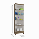 Armário Multiuso Natan Teka Champanhe Bnn Decor