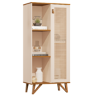 Armário Multiuso Neon 3nichos 1porta Puxador Couro – Pérola