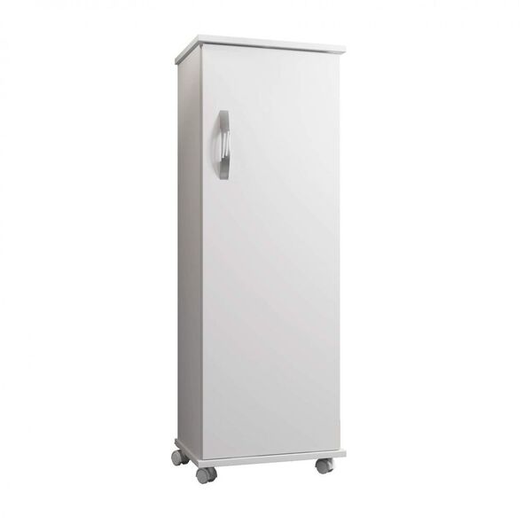 Armário Multiuso Olinda 1 Porta 4 Prateleiras Com Rodizio Art