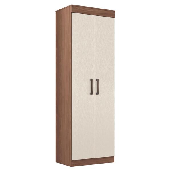 Armário Multiuso Organizador 2 Portas Xangai Jatobá Areia