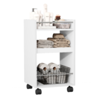 Armário Multiuso Organizador Banheiro Toalheiro Carrinho Móve