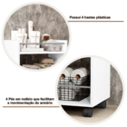 Armário Multiuso Organizador Banheiro Toalheiro Carrinho Móve