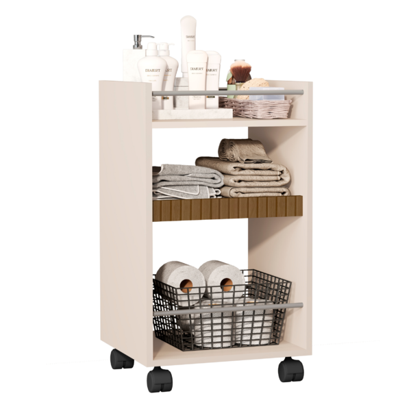 Armário Multiuso Organizador Banheiro Toalheiro Carrinho Móve
