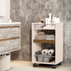 Armário Multiuso Organizador Banheiro Toalheiro Carrinho Móve