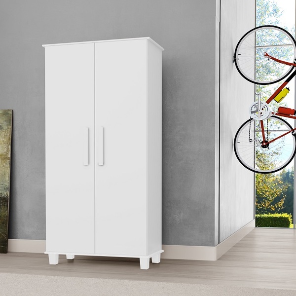 Armario Multiuso Organizador De Area De Serviço Pés Madeira