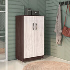 Armário Multiuso Organizador Isabelly 2 Portas Castanho E Ave