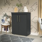 Armário Multiuso Organizador Office 2 Portas Advantage Preto