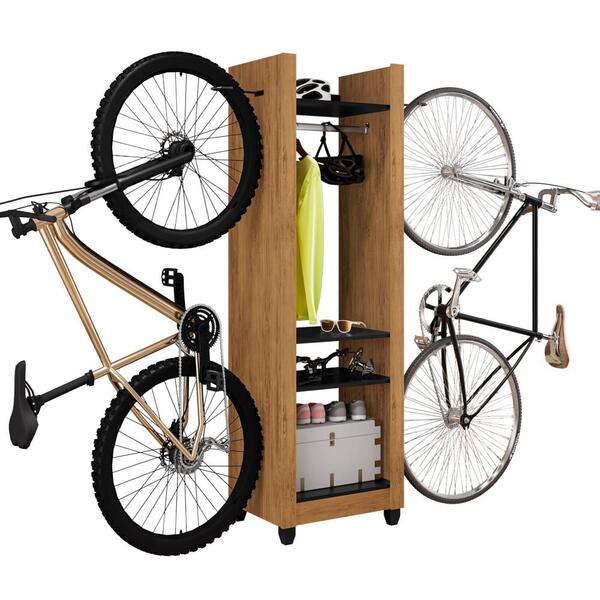 Armário Multiuso Para Bicicleta Bike Duo Space Freijó/preto V