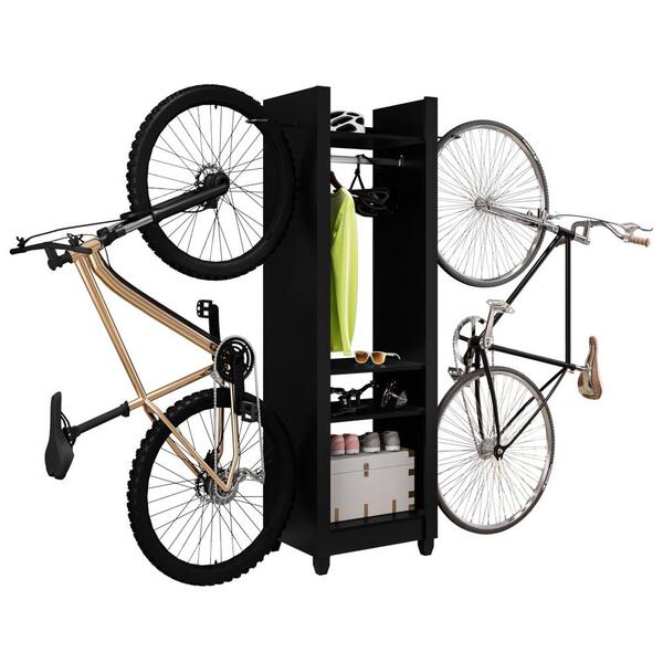 Armário Multiuso Para Bicicleta Bike Duo Space Preto Velutto