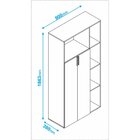 Armário Multiuso Para Cozinha 2 Portas 5 Nichos Mdp Brv Móvei