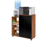 Armário Multiuso Para Cozinha Fruteira Removível Natura Preto