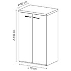 Armário Multiuso Para Escritório 2 Portas Toq 1400 Branco - A