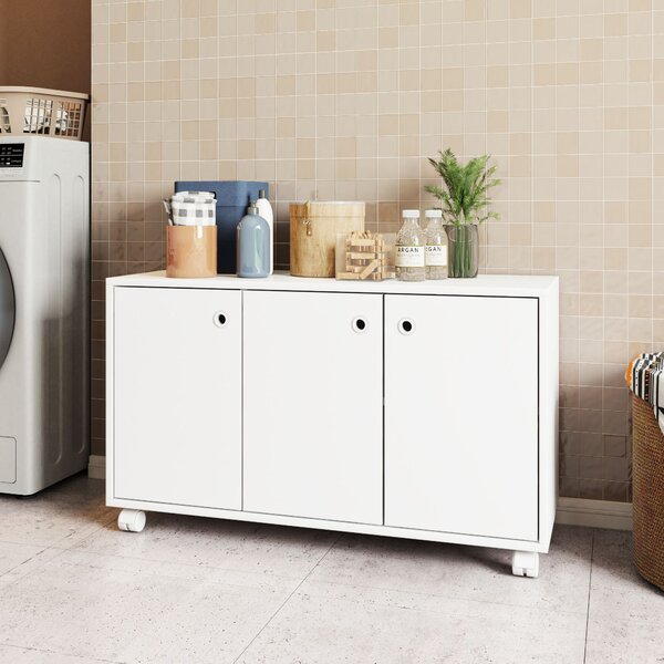 Armário Multiuso Para Escritório 3 Portas 1 Prateleira Mdp 53