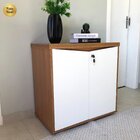 Armário Multiuso Para Escritório Baixo Com Chave 2 Portas Y37