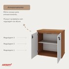 Armário Multiuso Para Escritório Baixo Com Chave 2 Portas Y37