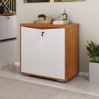 Armário Multiuso Para Escritório Baixo Com Chave 2 Portas Y37