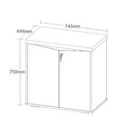 Armário Multiuso Para Escritório Baixo Com Chave 2 Portas Y37