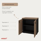 Armário Multiuso Para Escritório Baixo Com Chave 2 Portas Y37