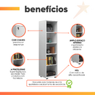 Armário Multiuso Para Escritório Com Chave E Rodízios 1 Porta