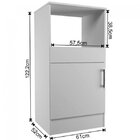 Armário Multiuso Para Forno E Micro-ondas 1 Porta Nova Mobile