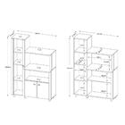 Armário Multiuso Para Forno E Microondas Com 3 Portas Multimó