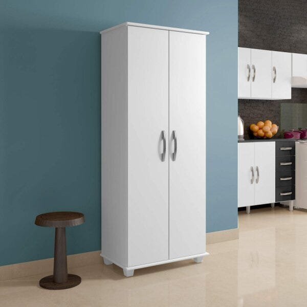 Armário Multiuso Para Lavanderia 2 Portas 3 Prateleiras Araca