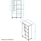 Armário Multiuso Para Lavanderia Com 2 Portas - Pintura Uv Al