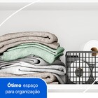 Armário Multiuso Para Lavanderia Duo 70cm 2 Portas Branco - T