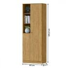 Armário Multiuso Para Quarto 2 Portas Com Espelho Lince Marro