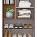 Armário Multiuso Para Quarto 2 Portas Com Espelho Lince Nogal