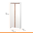 Armário Multiuso Para Sala Alto De 2 Portas 180 X 70 Cm Mdp B