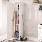 Armário Multiuso para Tábua de Passar 188,8x45x46,5cm Branco Politorno